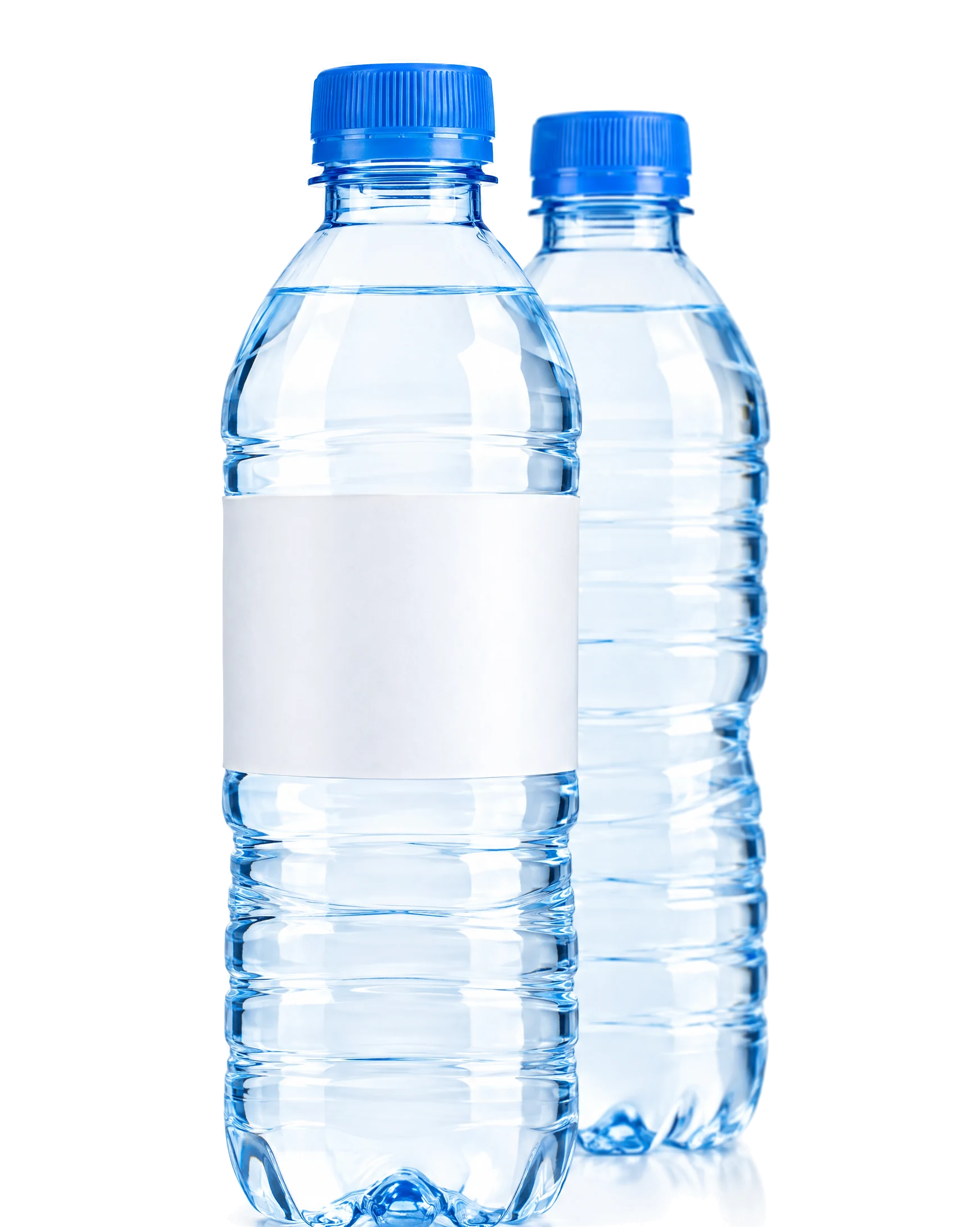 Dos botellas de plástico de agua