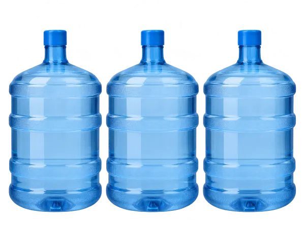 Tres garrafones de agua
