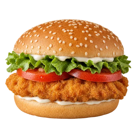 Hamburguesa de pollo empanizado